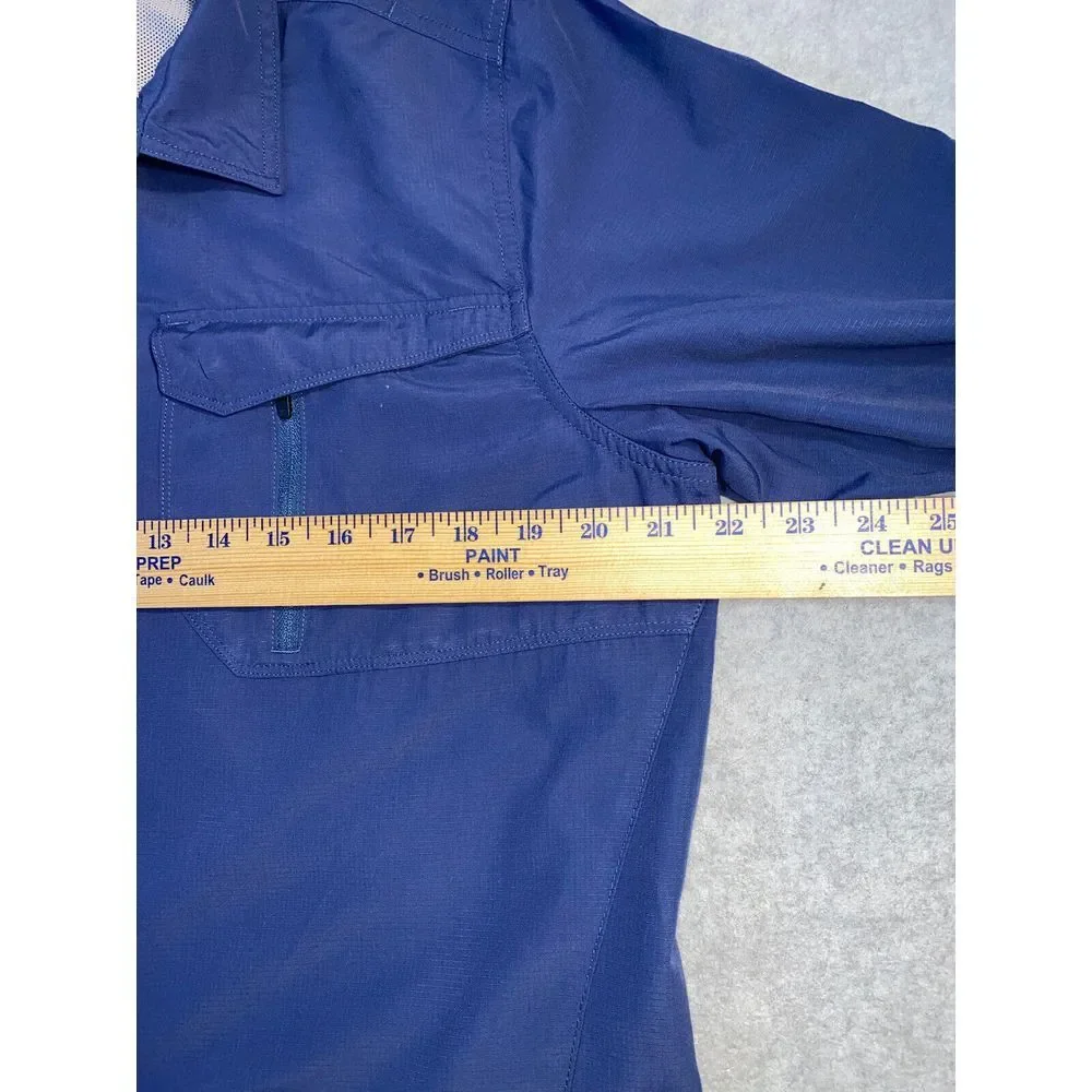 North Face Long Sleeve Button‎ Up Fishing Shirt Men's Medium Vapor Wick